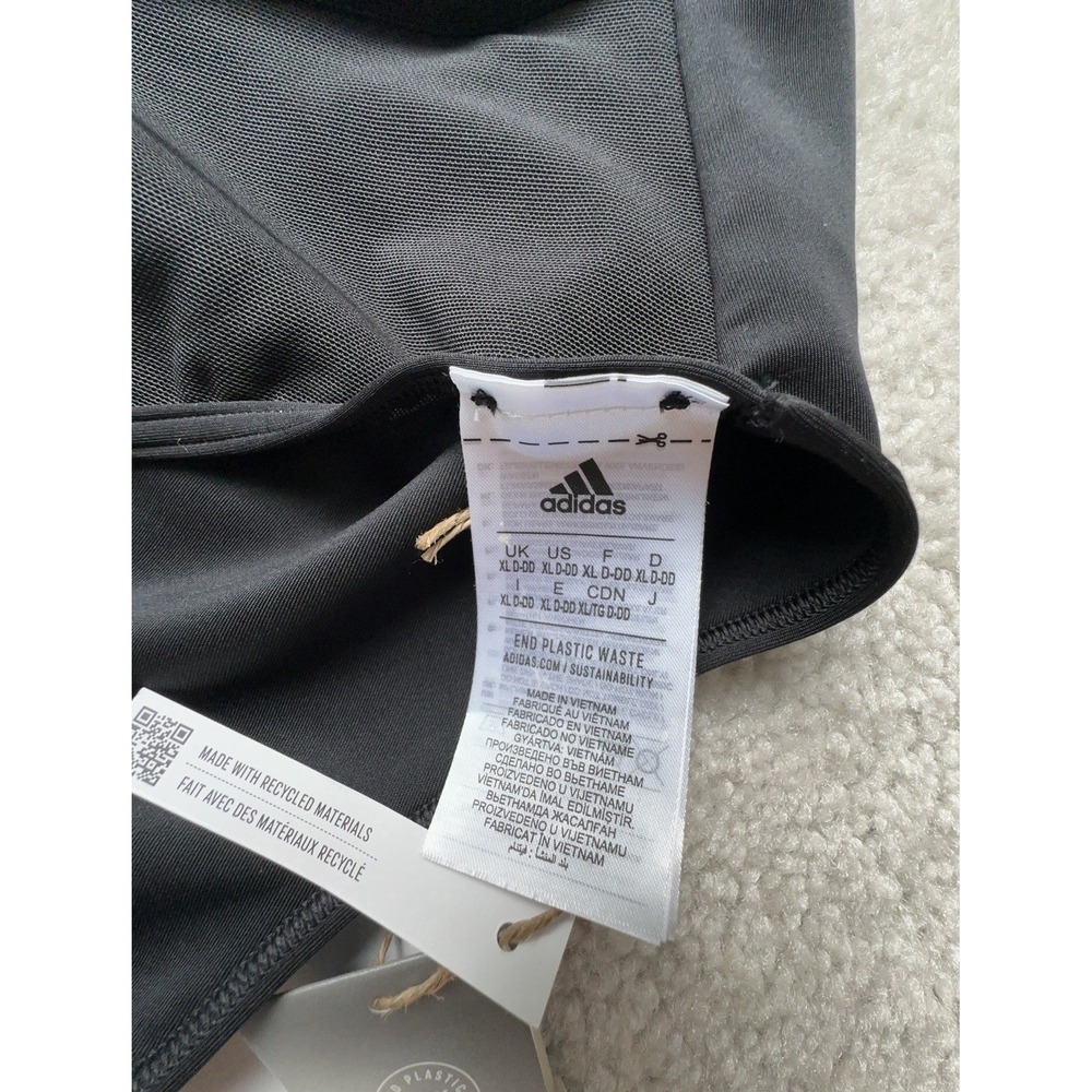 NWT Adidas Training Train icons medium support sports bra in black Size XL-DD - Picture 7 of 8